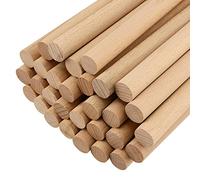 ZOENHOU Confezione da 30 tasselli rotondi in legno di faggio, 30 cm x 15 mm, non finiti, per intaglio del legno, fai da te, arte