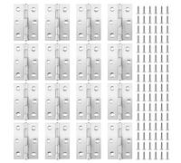 ZOENHOU Set di 16 cerniere per porta in acciaio inox, 63 x 44 mm, con 96 viti, per armadi, finestre, porte, mobili per la casa