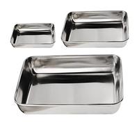 ZOENHOU Set di 3 teglie da forno, grandi teglie antiaderenti in acciaio inox, rettangolari, teglie da forno professionali, per tostapane e lavastoviglie