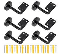 ZOENHOU - Set di 6 staffe per corrimano in acciaio inox, per corrimano piatte, staffe per corrimano, con viti di montaggio per decorazione domestica, centri commerciali