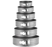 ZOENHOU Set di 6 teglie da forno, 4 "7" 8" 9" 10" 21" 27,9 cm Set di teglie da forno antiaderente Springform Bakeware Set di teglie rotonde a prova di perdite Set di teglie per torte di formaggio