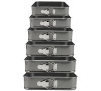 ZOENHOU Set di 6 teglie per torte, 17,8 cm, 20,3 cm, 21,6 cm, 22,9 cm, 25,4 cm, 27,9 cm, antiaderenti, con fondo rimovibile