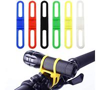 Zoenie, 6 fasce elastiche in silicone per mountain bike, per luci e biciclette, per montare luci e manubri