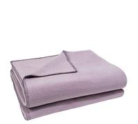 zoeppritz since 1828’, Coperta in Morbido Pile con Punto d'uncinetto da 160 x 200 cm, Poliestere/Viscosa., 405 Pale Lavender, 160 x 200 cm