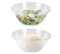 ZoeQide Ciotola per Impastare, Set di 2 Ciotola Lievitazione, Con Coperchio Ciotole Insalatiera Plastica,Per Impasto, Cucinare e Servire,Impilabili, Senza Bpa, Sicuro Per Gli Alimenti, Diam 26cm