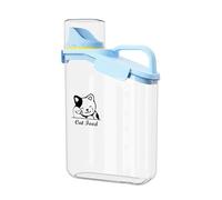 ZoeQide Contenitore Crocchette Gatto 2,8L Blu con Manico e Misurino Casa | Porta crocchette gatto con apertura ampia per riempire e versare, corpo visibile per controllare il livello e lavaggio a mano