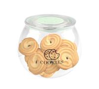 ZoeQide contenitori per biscotti in plastica con coperchio, ermetici per biscotti, snack, caramelle e noci, scatola trasparente con anello in gomma, senza BPA, 2 l