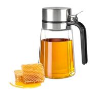 ZoeQide Dispenser Miele 400 ml in Vetro con Beccuccio Inox e Coperchio