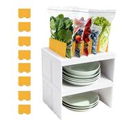 ZoeQide Set di 2 organizer da cucina - organizer da cucina con pareti divisorie e funzione sgocciolatoio, utilizzabile come scaffale da cucina, scaffale per tazze, scaffale da tavolo o organizer per