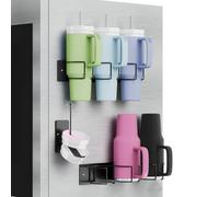 ZoeQide Supporto Magnetico per Tazze Stanley 40 oz - Porta Bicchieri da Frigorifero Senza Fori, Magnetic Cup Holder per Frigo, Organizer per Coperchi e Borracce in Cucina, Campeggio, Ufficio