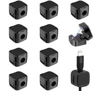 zoerbufan 10 Pezzi Clip per Cavi, Fermacavo Autoadesivo, Magnetico Organizer a Clip per Cavo, Multifunzionale Organizzatore Supporto per Cavi per HDMI USB Cavo Audio