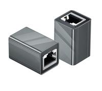 zoerbufan 2 Pezzi Accoppiatore RJ45 10Gbps, Connettore Ethernet Femmina a Femmina per Cat8, Cat7, Cat6, Cat5e, Cat5, Connettore Ethernet Adattatore LAN Estensore di Rete