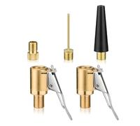 zoerbufan 5 Pezzi Connettore Valvola Mandrini Pneumatica Universale, 8mm Air Chuck Pneumatico Pompa da Auto Ugello Filettato a Clip per Auto, Moto, Biciclette e Sport con la Palla