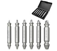 zoerbufan 6 Pezzi Estrattore Viti Danneggiate, Estrattore Viti Spanate per Danneggiati/Spellati, Set Di Strumenti Dispositivo Di Rimozione Bullone Rotto In Acciaio HSS 4341