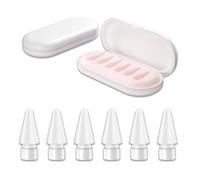 zoerbufan 6 Pezzi Punte per Apple Pencil 1/2 Generazione e Apple Pencil PRO/USB C, Precisione Elevata Punte Tips Ricambio Accessori per Apple Pencil iPad iPencil con Scatola Portaoggetti