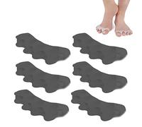 zoerbufan 6 Pezzi Separatore Dita Piede, Distanziatori Dita Piedi, Barelle in Gel per Dita del Piede Sovrapposte, Allargadita in Morbido Raddrizza Toe Spacer per Donne e Uomini, 0% BPA (Nero)