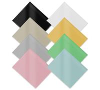 zoerbufan 8 Pezzi Panni in Microfibra, Panno Pulizia Occhiali per Pulire Occhiali, Lenti, Tablet, Telefon, Obiettivo Della Fotocamera, Riutilizzabile, 18cm x 15cm(8 Color)