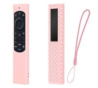 zoerbufan Custodia Telecomando per Samsung SolarCell Smart TV BN59 Series, Anti-Scivolo Cassa Copertura per Samsung QLED TV Remote Cover con Cordino (Rosa)