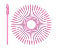 zoerbufan Pennello per Ciglia Monouso 50 PCS,Spazzole a Cils,Mini Scovolino Cils,Lash BrushPennello per Ciglia Monouso,Kit di Pennelli per Trucco (Rosa)