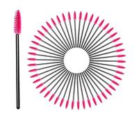 zoerbufan Pennello per Ciglia Monouso 50 PCS,Spazzole a Cils,Mini Scovolino Cils,Lash BrushPennello per Ciglia Monouso,Kit di Pennelli per Trucco (Rosa Rossa)