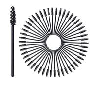 zoerbufan Pennello per Ciglia Monouso 50 PCS,Spazzole a Cils,Mini Scovolino Cils,Lash BrushPennello per Ciglia Monouso,Kit di Pennelli per Trucco (Nero)