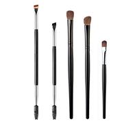 zoerbufan Pennello Sopracciglia 5 Pezzi,Pennelli per Trucco Occhi Professionali,Set di pennelli per sopracciglia, Pennello Sopracciglia Professionale,Pennello Angolato,Eyeliner Brush