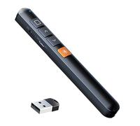 zoerbufan Wireless Presenter, Puntatore Laser per Presentazioni, RF 2.4GHz Presentazione PowerPoint Clicker per Cambio Slides Prezi/Keynote, Collegamenti Ipertestuali - Puntatore Laser Lunga Distanza