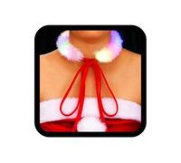 Zoestar Collana Natalizia Luminosa a LED con Lacci Pelosa Choker Collane Natalizie per Donna