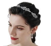 Zoestar Star Crown Fascia per capelli da sposa con cristalli luccicanti tiara corone da sposa accessorio per capelli per donne e ragazze
