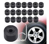 ZoeTekway Cappucci copriruota da 17 mm, 20 Pezzi copriruota per Auto, Tappi a Vite antifurto, compatibili con VW Golf Passat Beetle Compatibile con Audi, Tutte Le Marche di Automobili