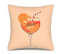 ZoeWei Aperol - Federa per cuscino regalo, 45 x 45 cm, motivo Aperol, idea regalo per gli amanti degli aperoli, amici, colleghi, uomini e donne