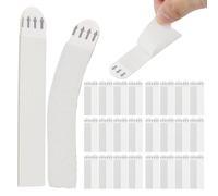 ZoeWei Strisce per appendere quadri, senza chiodi, 24 paia di adesivi per cornici per foto da parete, strisce adesive di montaggio per foto e cornici