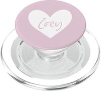 Zoey rosa nome cuore amore donna ragazza amica personalizzata PopSockets PopGrip per MagSafe
