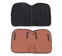 Zoeyilan Equine Horse Saddle Pad, Shock Absorbing Memory Foam Half Saddle Pad, English Riding Pad, for Stable Riding and Spine Protection, Durable Equine Supplies (Caffè e nero)