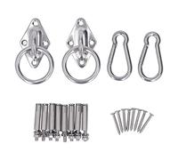 Zoeyilan Kit per appendere ganci per amaca, ganci per amaca resistenti con viti resistenti, anello di collegamento a vite, gancio per amaca per montaggio a parete, soffitto, interni ed