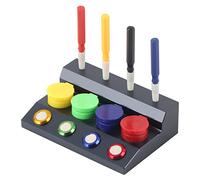 Zoeyilan Piatto oliatore automatico per orologi, set oliatore per riparazione orologi a 4 piatti, strumento per immersione coppa olio orologio in metallo con penne a spillo per olio e