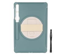 Zoeyilan Protective Case for Galaxy Tab S9 X810 S7 S7FE S8, Shockproof Rugged Cover, Protective Cover, with Kickstand Hand Strap Stylus Holder, Pink (Green)