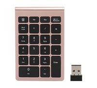 Zoeyilan Tastierino numerico, tastierino numerico cordless Estensioni tastiera portatile da 22 tasti con USB da 2,4 GHz con tastierino numerico portatile per contabilità finanziaria per (Oro rosa)