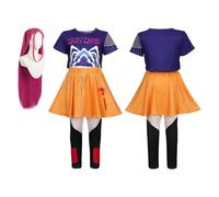 Zoeys - Costume per cosplay per bambini, costume K/pop Demoni con parrucca, costume di Halloween, travestimento anime per ragazze, cosplay, feste, spettacoli, scuola, ritrovi, eventi natalizi