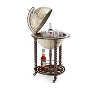 Zoffoli Explora - Carrello bar italiano con globo (bianco) - 40 cm