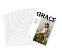 ZOFUN 200 buste per brochure, formato A4, trasparenti, formato DIN A4, buste trasparenti, buste trasparenti forate, in plastica per raccoglitori A4, documenti, documenti