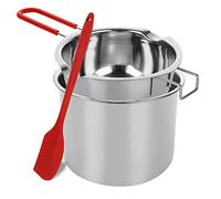 ZOFUN - Caldaia doppia da 600 ml, in acciaio inox 304, con pentola riscaldante da 16 cm e raschietto in silicone, kit per sciogliere cioccolato, formaggio, caramelle, burro, candele, sapone