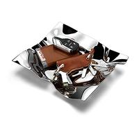 ZOGBX Svuota Tasche da Ingresso Moderno, Svuotatasche Design Acciaio Inox,Vassoio in Acciaio Inox Vassoio da Cucina Vassoio Portaoggetti per tè Pomeridiano Ninnolo Cosmetici Candela