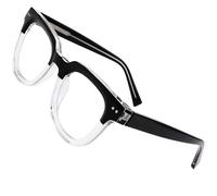 ZogCowy - Occhiali da donna e uomo TR90 luce blu per computer con anti-affaticamento degli occhi e abbagliamento UV, Nero/Trasparente, 52