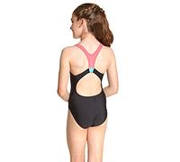 Zoggs - Costume da Bagno da Ragazza Maia Splice Back Eco Fabric One Piece, Ragazza, Costume Intero in Tessuto Eco, 514820026, Multicolore e Nero., 26 UK/116cm (6 Years)