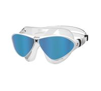 Zoggs Horizon Flex, Swim Mask Goggles Unisex-Adult, Clear/White/Titanium Mirror