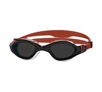 Zoggs Tiger LSR+ Smoke Tint Schwimmbrille für Erwachsene, Schwarz/Orange/getönter Rauch, (Smaller Fit)