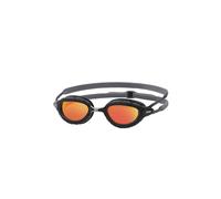 Occhialini Zoggs Predator Titanium nero grigio con lenti a specchio arancio - S