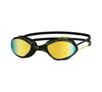 Occhialini da nuoto Zoggs Tiger Titanium Colore nero giallo con lenti specchiate gialle - S