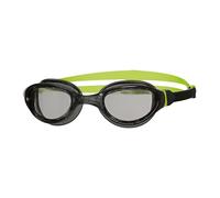 Zoggs Phantom 2.0 - Occhialini da nuoto per bambini, protezione UV, con spacco diviso, lenti trasparenti anti-appannamento, per bambini da 6 a 14 anni, colore: nero/lime/fumo